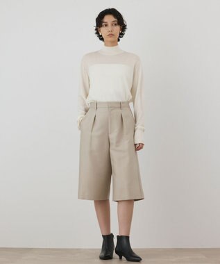GRACE CONTINENTAL ウールシルクハーフパンツ ベージュ