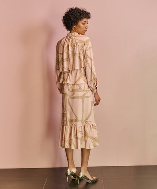 GRACE CONTINENTAL キカラッフルレイヤードワンピース ピンク