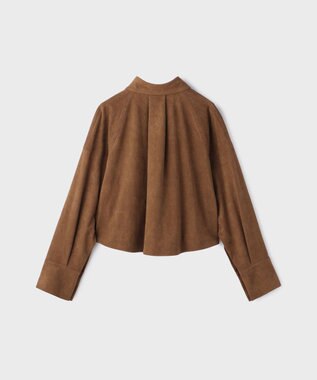 GRACE CONTINENTAL フェイクスウェードブラウス ブラウン