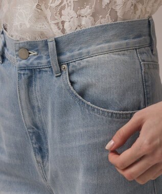 GRACE CONTINENTAL バギーデニムパンツ サックス
