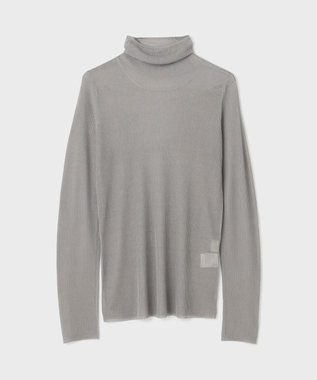 GRACE CONTINENTAL シアーリブタートルトップ グレー