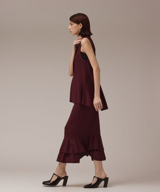 GRACE CONTINENTAL ビジューニットベスト ボルドー