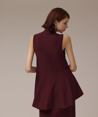 GRACE CONTINENTAL ビジューニットベスト ボルドー