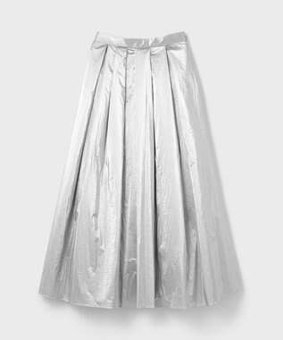 GRACE CONTINENTAL タックロングスカート シルバー