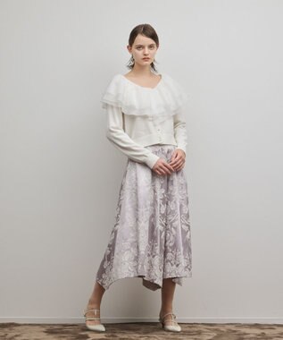 GRACE CONTINENTAL フリルニットカーディガン