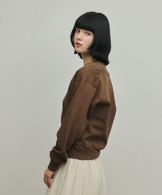GRACE CONTINENTAL レイヤードニットトップ ブラウン
