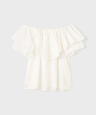 GRACE CONTINENTAL フリルオフショルトップ キナリ