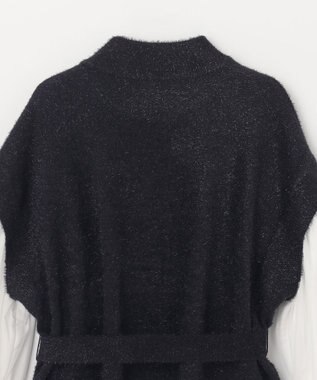 GRACE CONTINENTAL フェザーニットコンビトップ ブラック