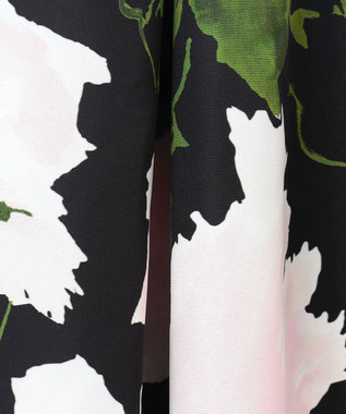 GRACE CONTINENTAL グログランボタニカルスカート ブラック