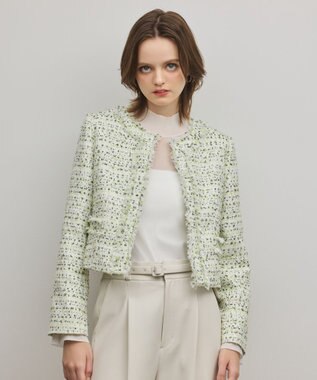  ミックスツイードジャケット