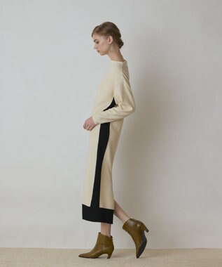 GRACE CONTINENTAL バイカラーカットワンピース キナリ