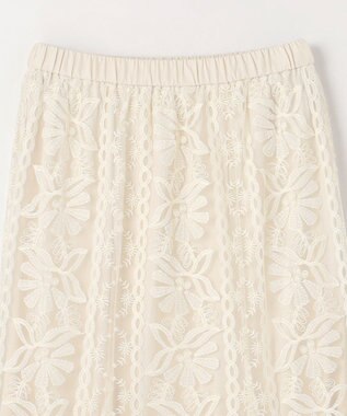 GRACE CONTINENTAL フレア刺繍スカート キナリ