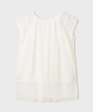 GRACE CONTINENTAL チュールタックノースリーブ ホワイト