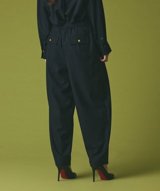 GRACE CONTINENTAL ウールワイドレッグパンツ ブラック