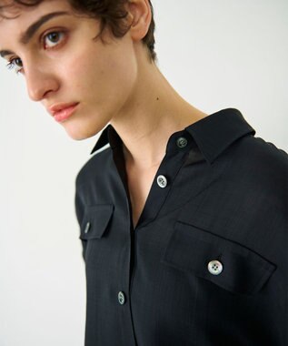 GRACE CONTINENTAL ショートポンチョシャツ ブラック