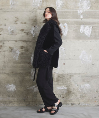 GRACE CONTINENTAL 【LOU ANDREA】フェイクポケットジレ ブラック