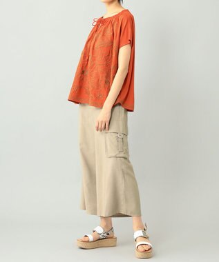 GRACE CONTINENTALエスニックライン刺繍トップ 長袖チュニック エスニック刺繍トップ / GRACE CONTINENTAL | GRACE CONTINENTAL