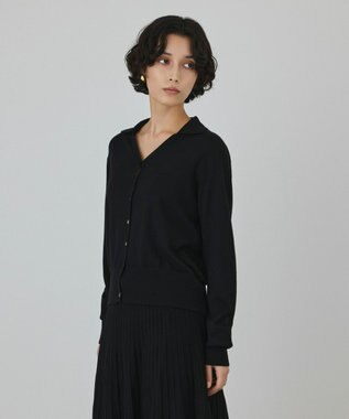 GRACE CONTINENTAL プリーツニットワンピース ブラック