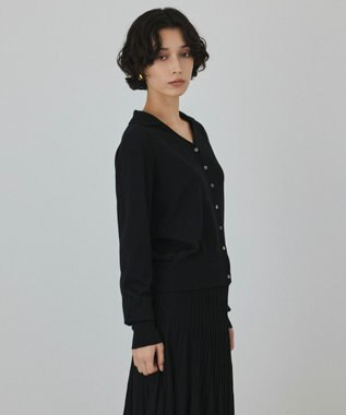 GRACE CONTINENTAL プリーツニットワンピース ブラック
