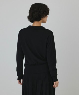 GRACE CONTINENTAL プリーツニットワンピース ブラック