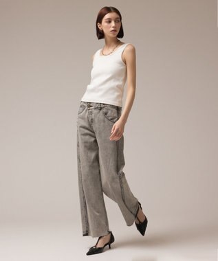 GRACE CONTINENTAL テレコリブトップ ホワイト