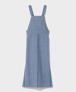 GRACE CONTINENTAL シャンブレーツイードジャンパースカート ブルー