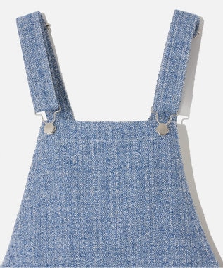 GRACE CONTINENTAL シャンブレーツイードジャンパースカート ブルー