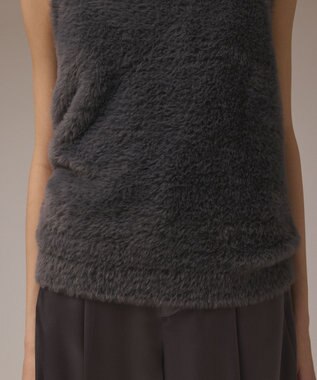 GRACE CONTINENTAL オフタートルニットトップ グレー