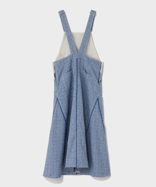 GRACE CONTINENTAL シャンブレーツイードジャンパースカート ブルー