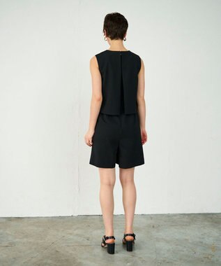 GRACE CONTINENTAL ショートサロペット ブラック