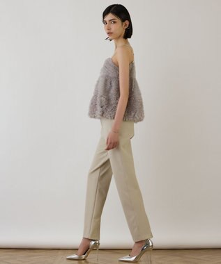 GRACE CONTINENTAL ストレッチテーパードパンツ ベージュ