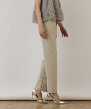 GRACE CONTINENTAL ストレッチテーパードパンツ ベージュ