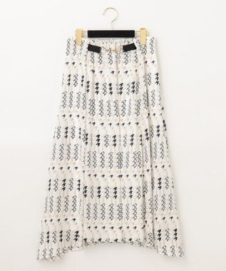 チドリプリントフレアスカート