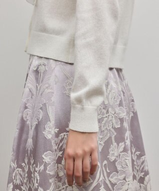 GRACE CONTINENTAL フリルニットカーディガン ホワイト