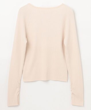 GRACE CONTINENTAL リブスクエアニットトップ キナリ