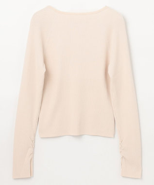 GRACE CONTINENTAL リブスクエアニットトップ キナリ