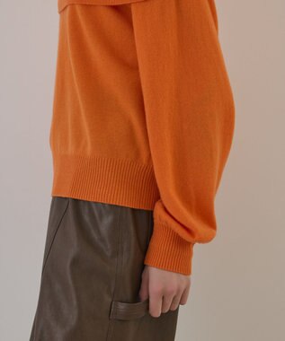 GRACE CONTINENTAL ウールオフショルニットトップ オレンジ