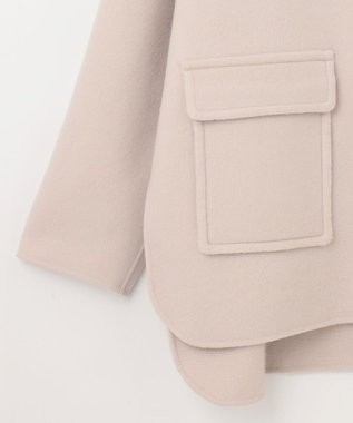 GRACE CONTINENTAL フードファーリバーポンチョ ベージュ