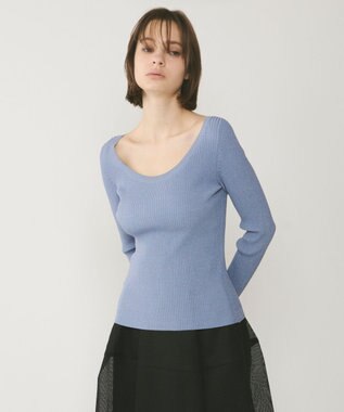 GRACE CONTINENTAL ハイゲージラメニットトップ ブルー