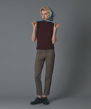 GRACE CONTINENTAL ポンチスリムパンツ カーキ