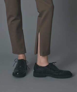 GRACE CONTINENTAL ポンチスリムパンツ カーキ