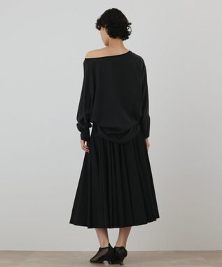 GRACE CONTINENTAL シルクドルマンスリーブトップ ブラック