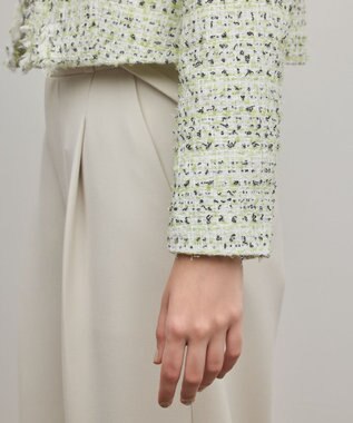 GRACE CONTINENTAL ミックスツイードジャケット イエロー