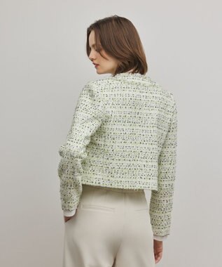 GRACE CONTINENTAL ミックスツイードジャケット イエロー