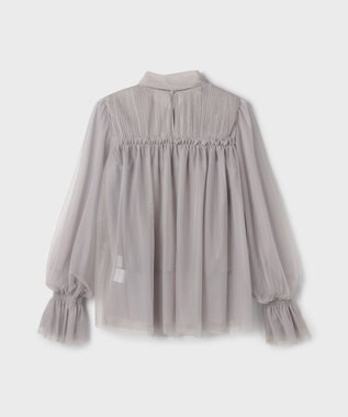 GRACE CONTINENTAL チュールタイブラウス グレー
