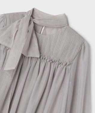 GRACE CONTINENTAL チュールタイブラウス グレー