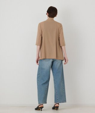 GRACE CONTINENTAL シアーハーフスリーブジャケット ベージュ