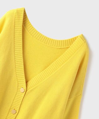 GRACE CONTINENTAL 前後2WAYニットカーディガン イエロー