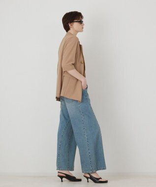 GRACE CONTINENTAL シアーハーフスリーブジャケット ベージュ