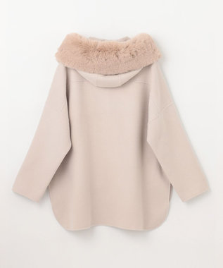 GRACE CONTINENTAL フードファーリバーポンチョ ベージュ